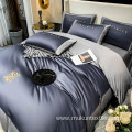 100% egyptian cotton embroidery bed sheets bedding set